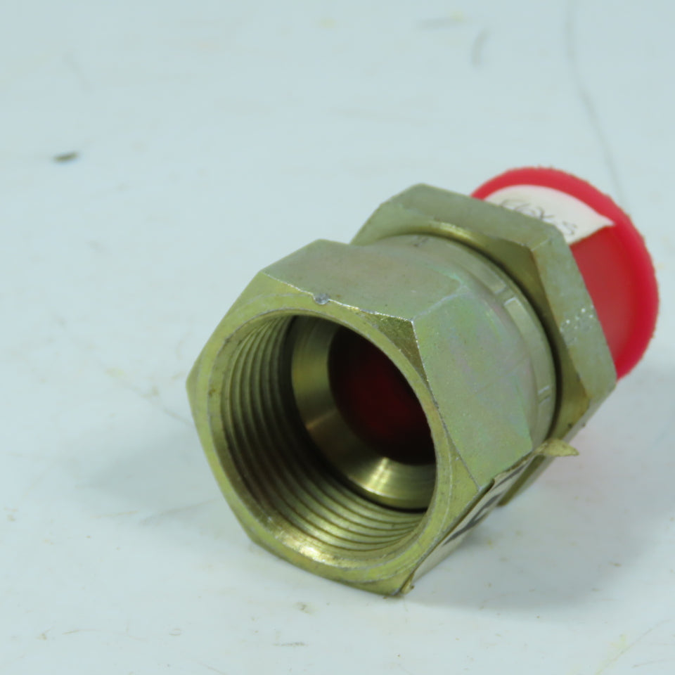 Parker 16-12-F6X-S 1" JIC 37° Flare x 3/4"-14 NPTF Hydraulic Straight Adapter