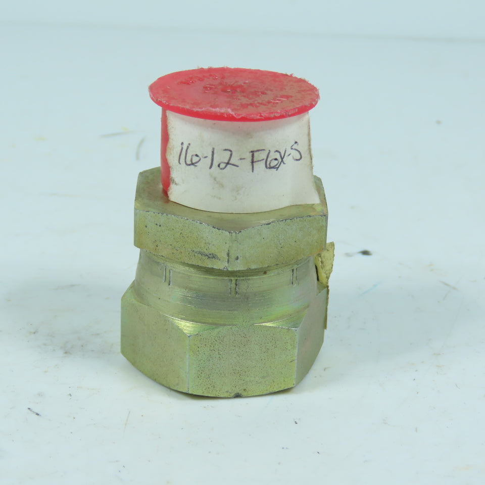 Parker 16-12-F6X-S 1" JIC 37° Flare x 3/4"-14 NPTF Hydraulic Straight Adapter