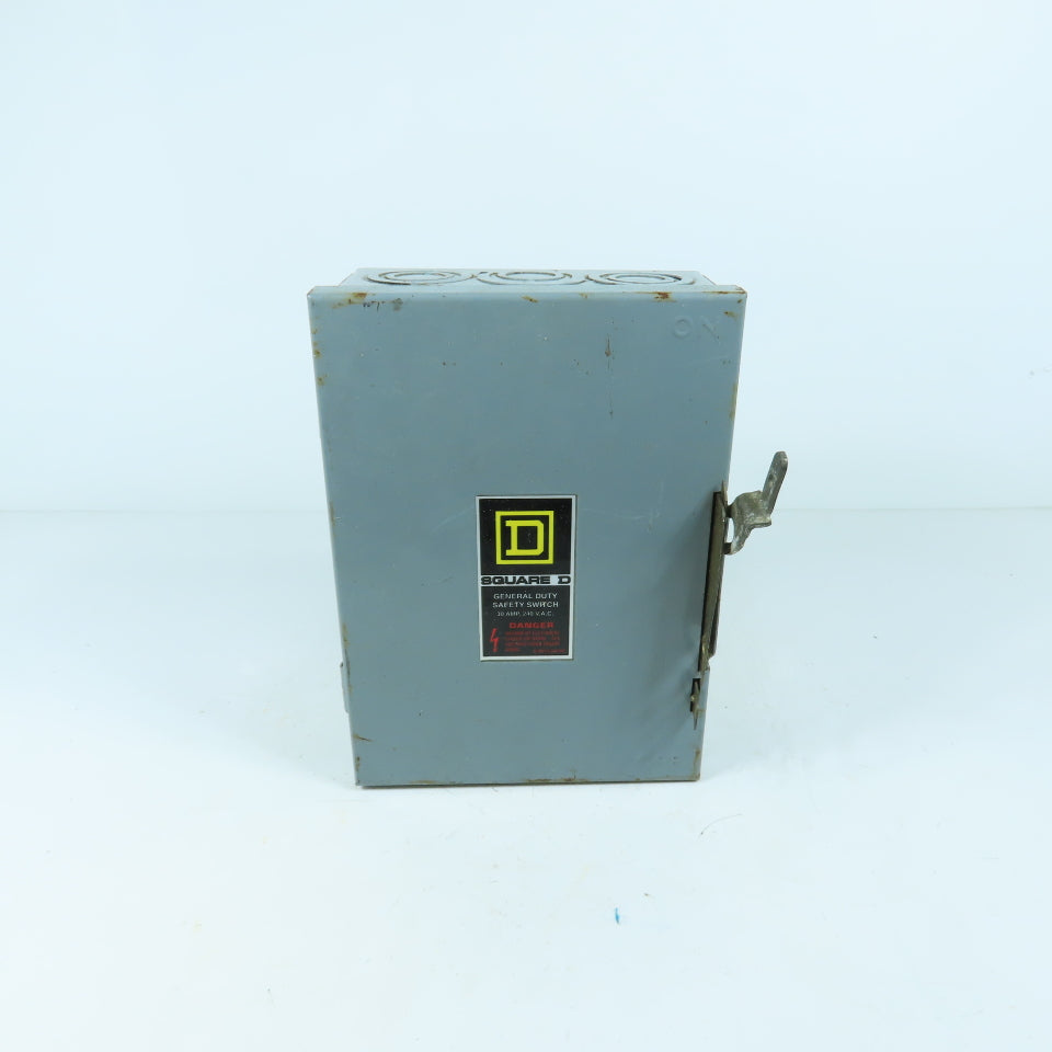 Square D D221N 30A, 2 Pole Fusible Safety Disconnect Switch 240V