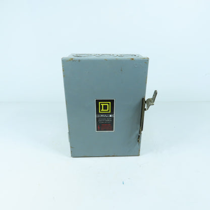 Square D D221N 30A, 2 Pole Fusible Safety Disconnect Switch 240V