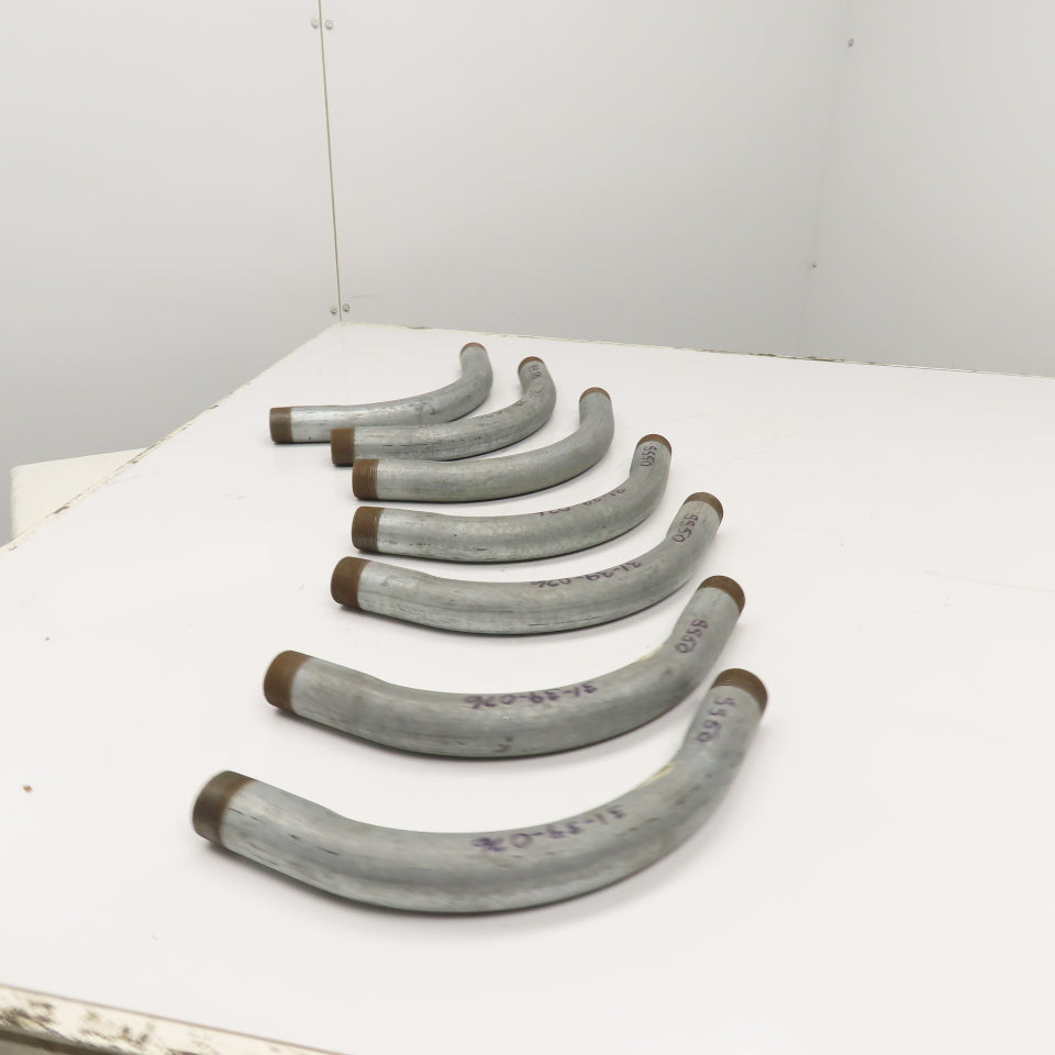 1-1/4" Rigid Conduit 90 Degree Elbow, Galvanized Steel Lot Of 7