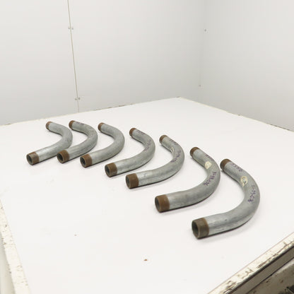 1-1/4" Rigid Conduit 90 Degree Elbow, Galvanized Steel Lot Of 7