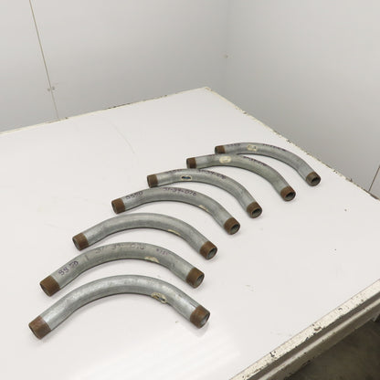 1-1/4" Rigid Conduit 90 Degree Elbow, Galvanized Steel Lot Of 7