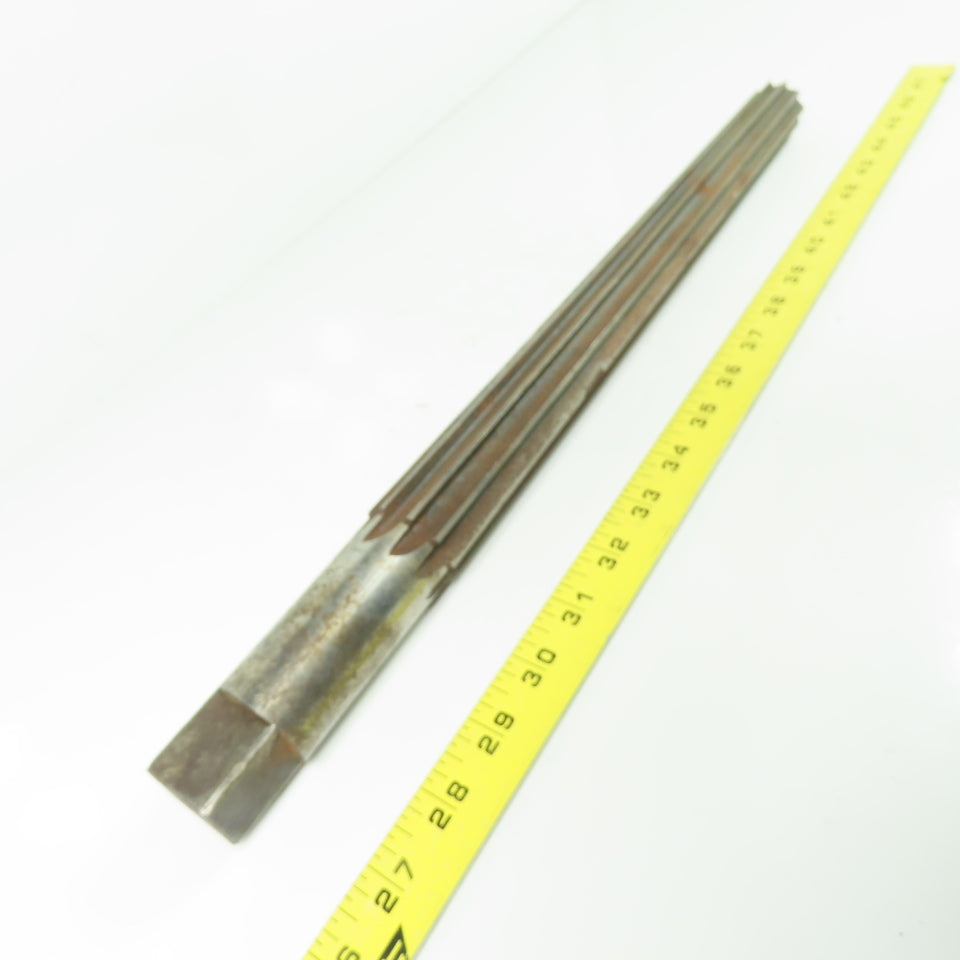 MR & Tool 1.54" -1.25" Hand Reamer Straight 10-Flute 14" Flutes 18-5/16" OAL