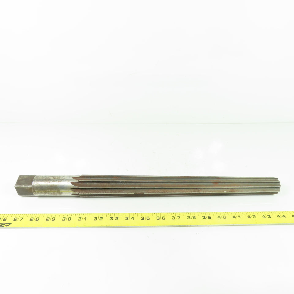 MR & Tool 1.54" -1.25" Hand Reamer Straight 10-Flute 14" Flutes 18-5/16" OAL