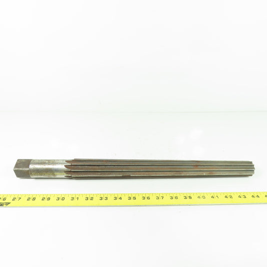 MR & Tool 1.54" -1.25" Hand Reamer Straight 10-Flute 14" Flutes 18-5/16" OAL
