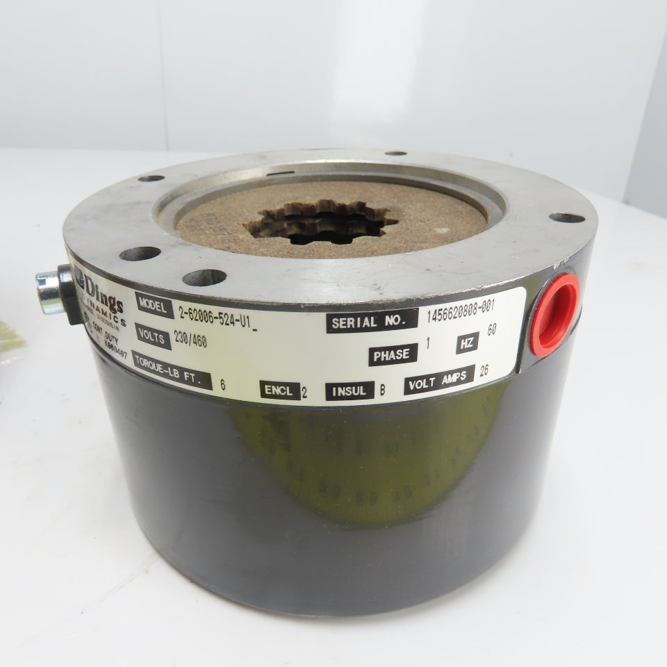 Dings Dynamics 2-62006-524-U1 Magnetic Released Spring Set Brake 230/460V 6FT-LB