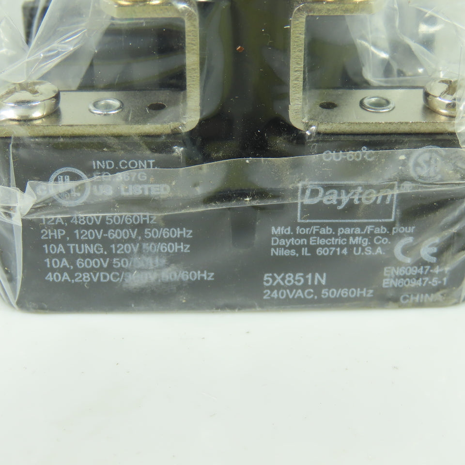 Dayton 5X851N Open Power Relay 240VAC NEW