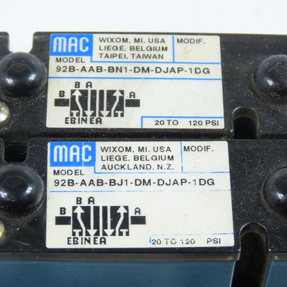 MAC MAConnect Valve Manifold 92B-AAB-BN1-DM-DJAP-1DG & 92B-AAB-BJ1-DM-DJAP-1DG