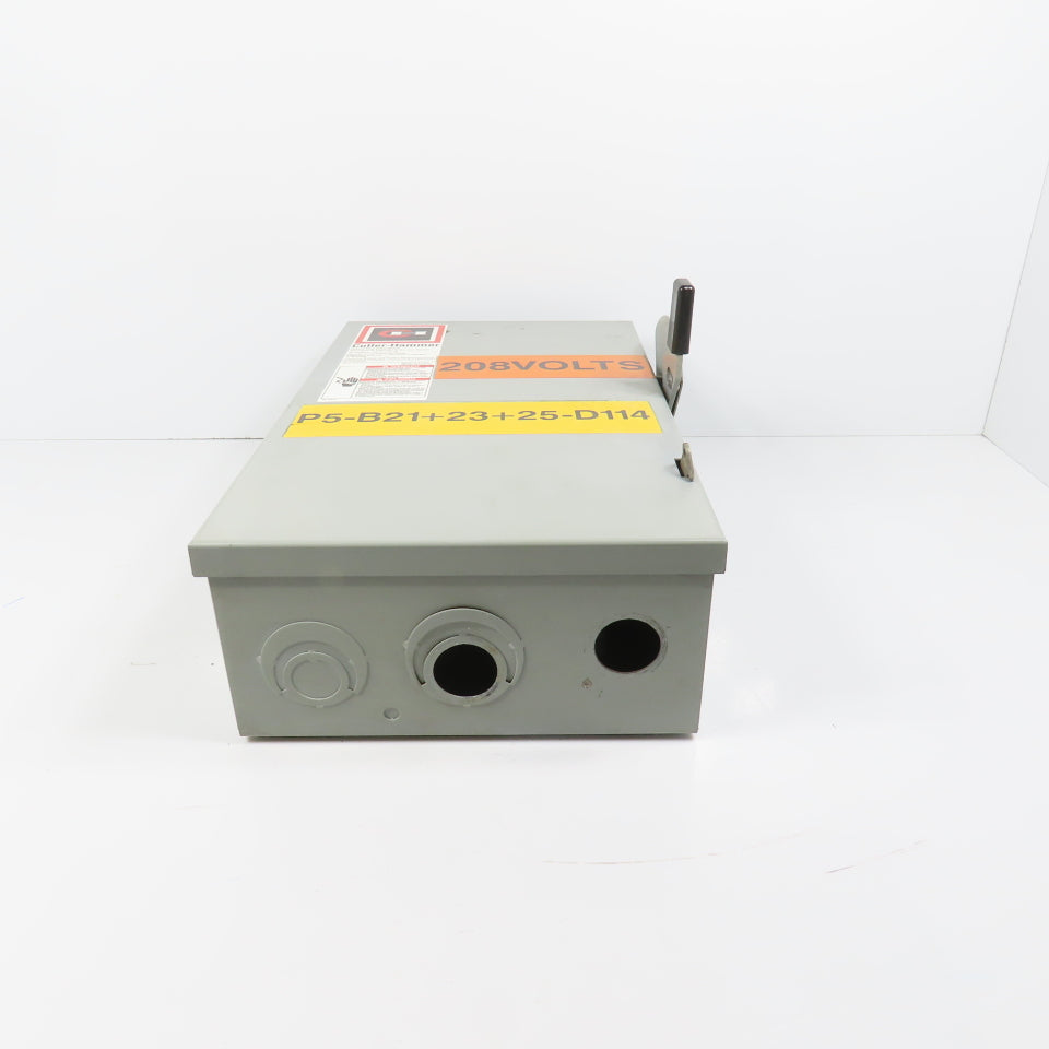 Cutler Hammer DG322NGB 3-Pole Fusible Safety Disconnect Switch 60A 240V Type 1