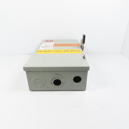 Cutler Hammer DG322NGB 3-Pole Fusible Safety Disconnect Switch 60A 240V Type 1