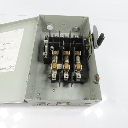 Cutler Hammer DG322NGB 3-Pole Fusible Safety Disconnect Switch 60A 240V Type 1