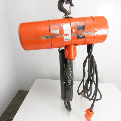 CM Lodestar Model RRT 3 Ton 6000LB Electric Hoist 10' Lift 11FPM 3Ph 230/460V