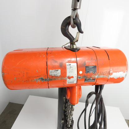 CM Lodestar Model RRT 3 Ton 6000LB Electric Hoist 10' Lift 11FPM 3Ph 230/460V