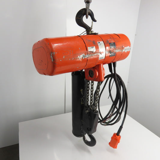 CM Lodestar Model RRT 3 Ton 6000LB Electric Hoist 10' Lift 11FPM 3Ph 230/460V