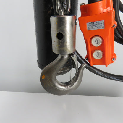 CM Lodestar Model L 1Ton 2000LB Electric Chain Hoist 20' Lift 16FPM 3Ph 230/460V