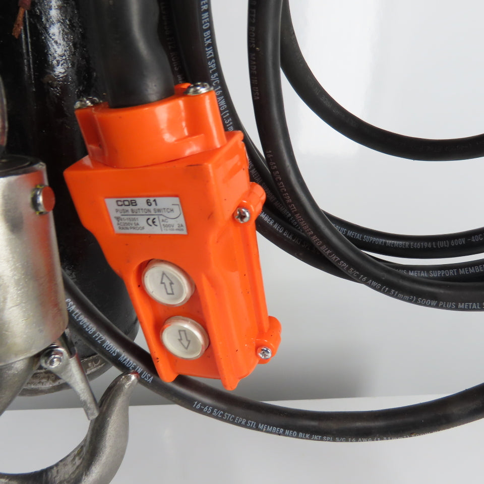 CM Lodestar Model L 1Ton 2000LB Electric Chain Hoist 20' Lift 16FPM 3Ph 230/460V