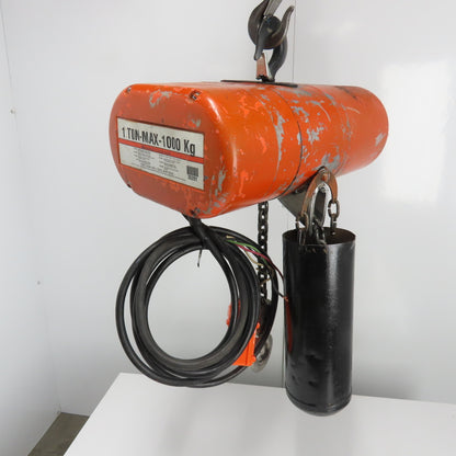 CM Lodestar Model L 1Ton 2000LB Electric Chain Hoist 20' Lift 16FPM 3Ph 230/460V
