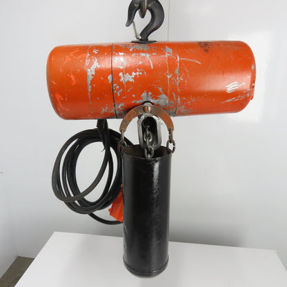 CM Lodestar Model L 1Ton 2000LB Electric Chain Hoist 20' Lift 16FPM 3Ph 230/460V