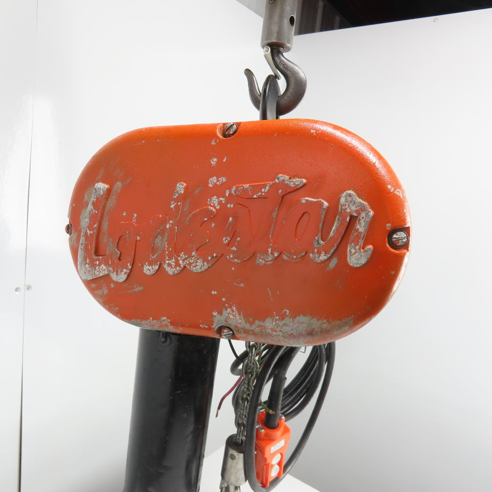 CM Lodestar Model L 1Ton 2000LB Electric Chain Hoist 20' Lift 16FPM 3Ph 230/460V