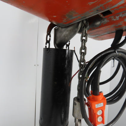 CM Lodestar Model L 1Ton 2000LB Electric Chain Hoist 20' Lift 16FPM 3Ph 230/460V
