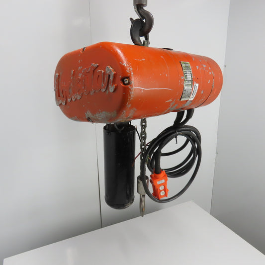 CM Lodestar Model L 1Ton 2000LB Electric Chain Hoist 20' Lift 16FPM 3Ph 230/460V