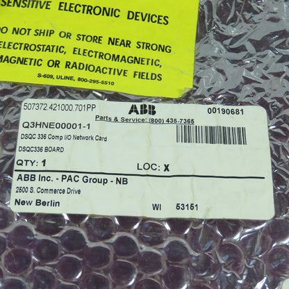 ABB Q3HNE00001-1 3HNE 00001-1/07 DSQC336 Comp I/O Network Card