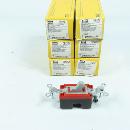 Hubbell CS1221GY 20A Single Pole Switch 120-277VAC Lot Of 6