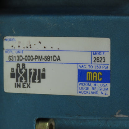 MAC PME-591DAAG 6313D-000-PM-591DA Pneumatic Valve Assembly 24VDC 4-Way