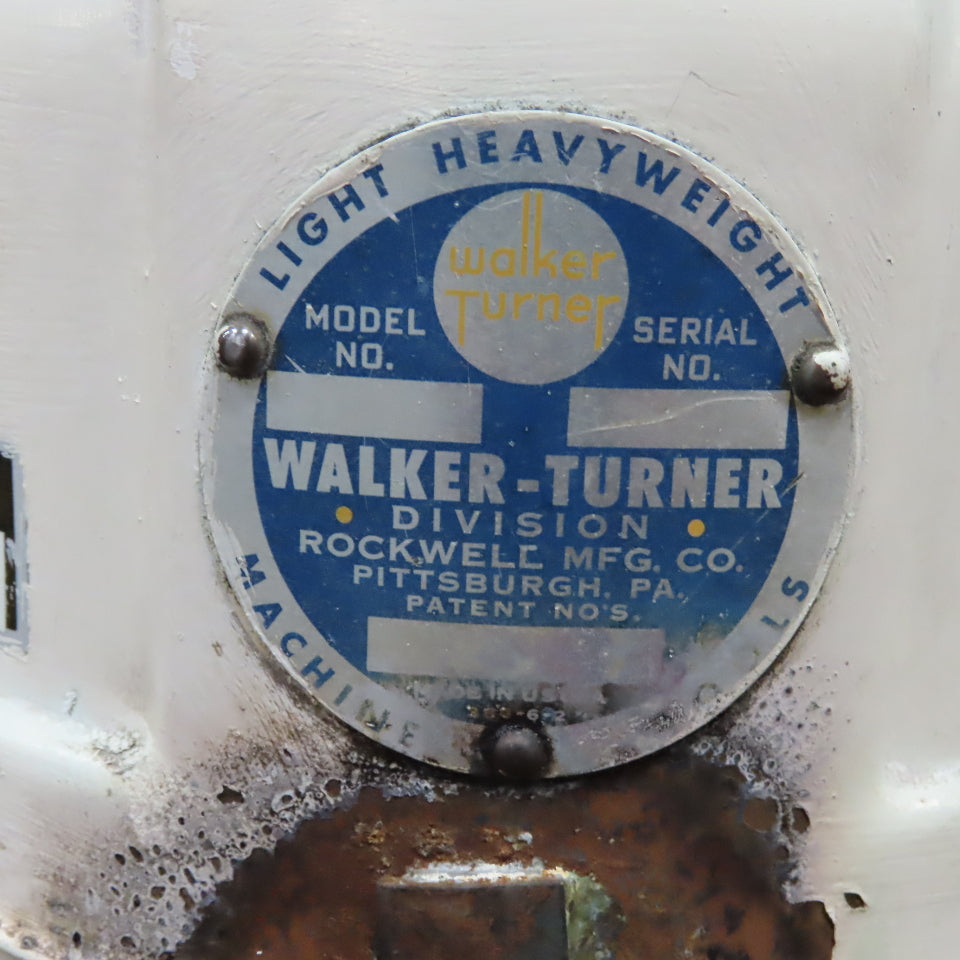 Walker Turner 15" Bench Model Drill Press 7" Throat 115-208/230V 4" Stroke