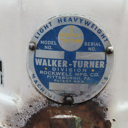 Walker Turner 15" Bench Model Drill Press 7" Throat 115-208/230V 4" Stroke