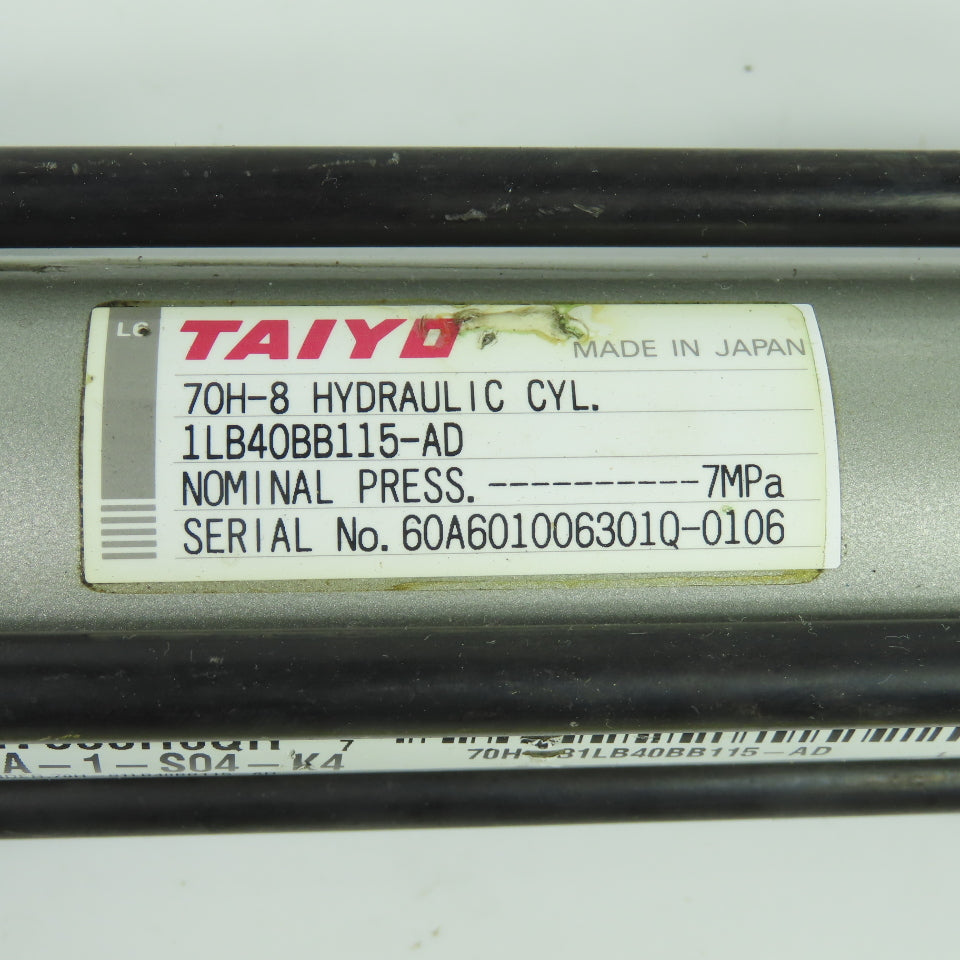 Taiyo 70H-8 1LB40BB115-AD Double Act. Hydraulic Cylinder 40mm Bore 115mm Stroke