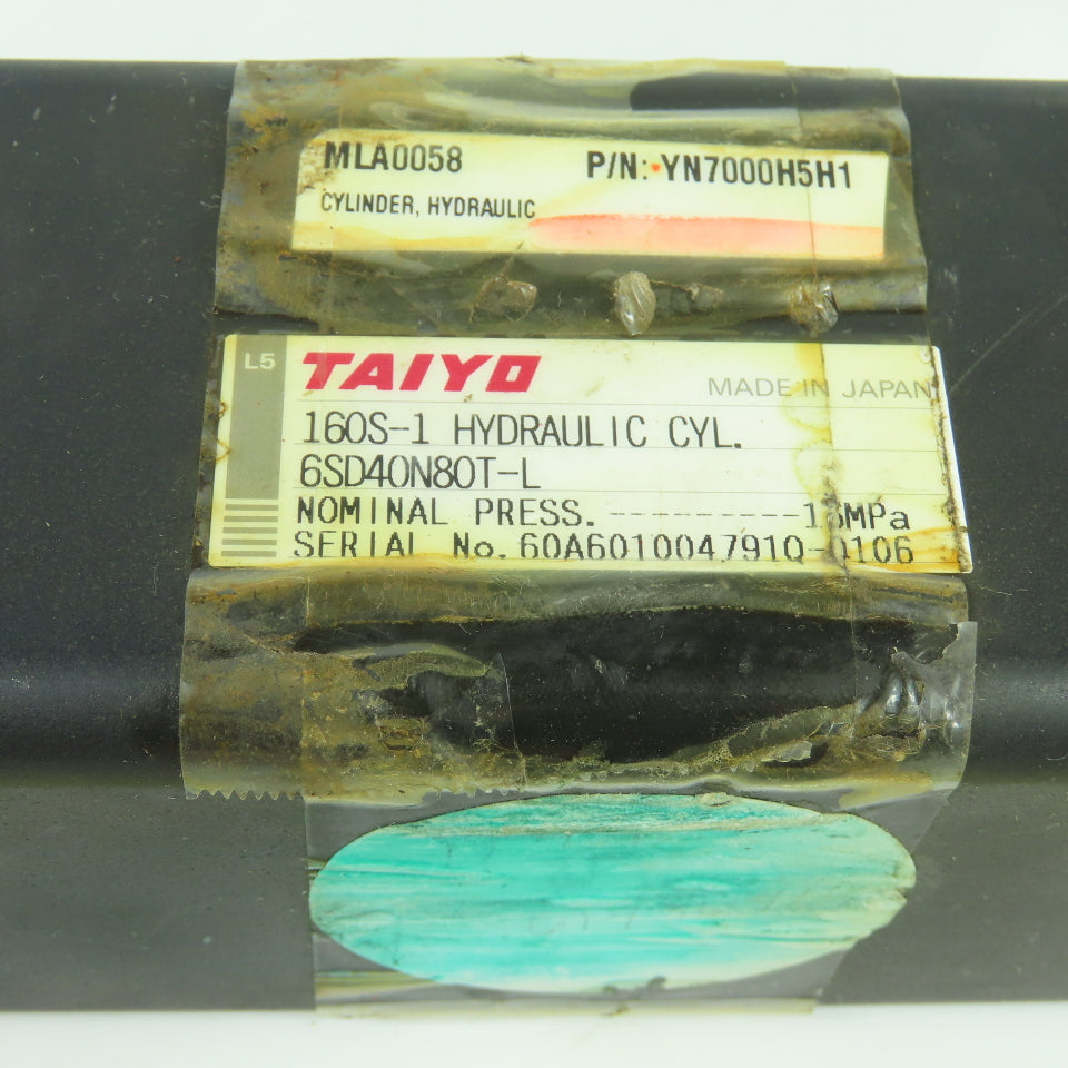 Taiyo 160S-1 6SD40N80T Hydraulic Cylinder 40mm Bore 80mm Stroke 16MPa