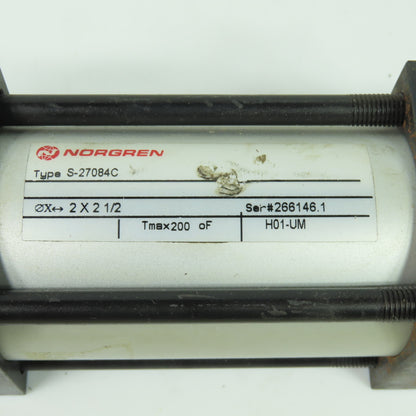 Norgren S-27084C Double acting Pneumatic Cylinder 2" Bore 2-1/2" Stroke
