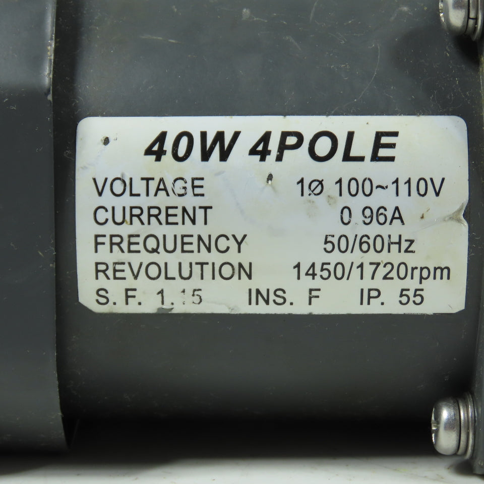Metering Pump Assembly 100-110V 1PH 40W 4P 1720RPM