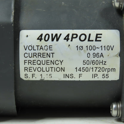 Metering Pump Assembly 100-110V 1PH 40W 4P 1720RPM