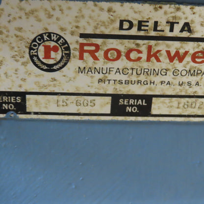 Rockwell 15-665 15" Bench Model Drill Press 7" Throat 115-208/230V 6" Stroke