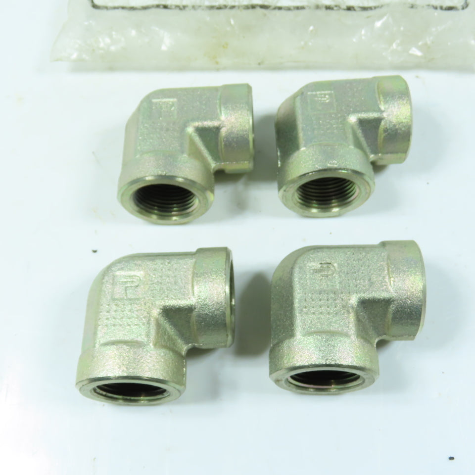 Parker 3/4 DD-S Female Pipe Elbow 3/4 Female X 3/4 Female NPT Steel Lot Of 4