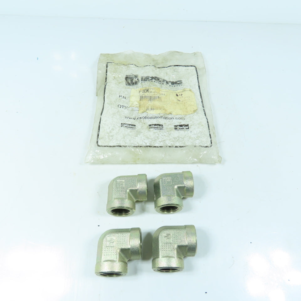 Parker 3/4 DD-S Female Pipe Elbow 3/4 Female X 3/4 Female NPT Steel Lot Of 4