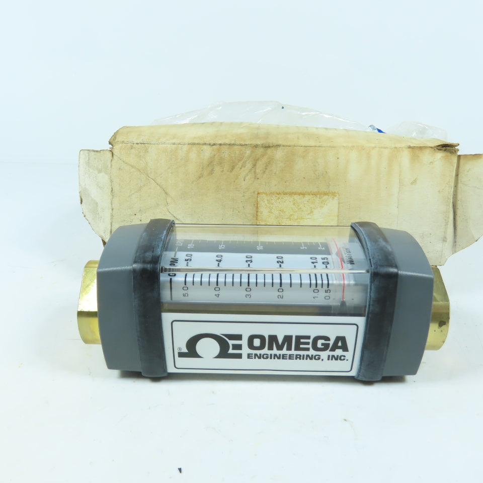 Omega Engineering HFL7305ABR Water Flow Meter 3500 PSI GPM LPM 3/4" NPT
