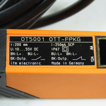 IFM Electronics OT5001 OTT-FPKG Photoelectric Sensor 10-55VDC New