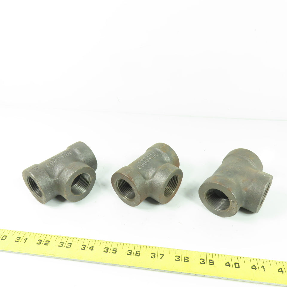 1" Malleable Black Iron Pipe Tee 300WSP 3000WOG Lot Of 3