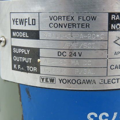 Yokogawa YFA11-GSPA-20*C Vortex Flow Converter 24V DC