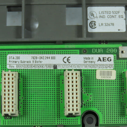 AEG 7628-042.244 800 DTA 200 Primary Subrack 5 Slots