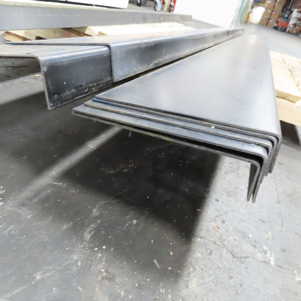 8" x 8' Long 10 Gage Steel 2" Lip Cantilever Rack Tray Shelf Lot Of 9