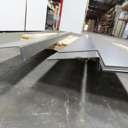 8" x 8' Long 10 Gage Steel 2" Lip Cantilever Rack Tray Shelf Lot Of 9