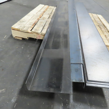 8" x 8' Long 10 Gage Steel 2" Lip Cantilever Rack Tray Shelf Lot Of 9
