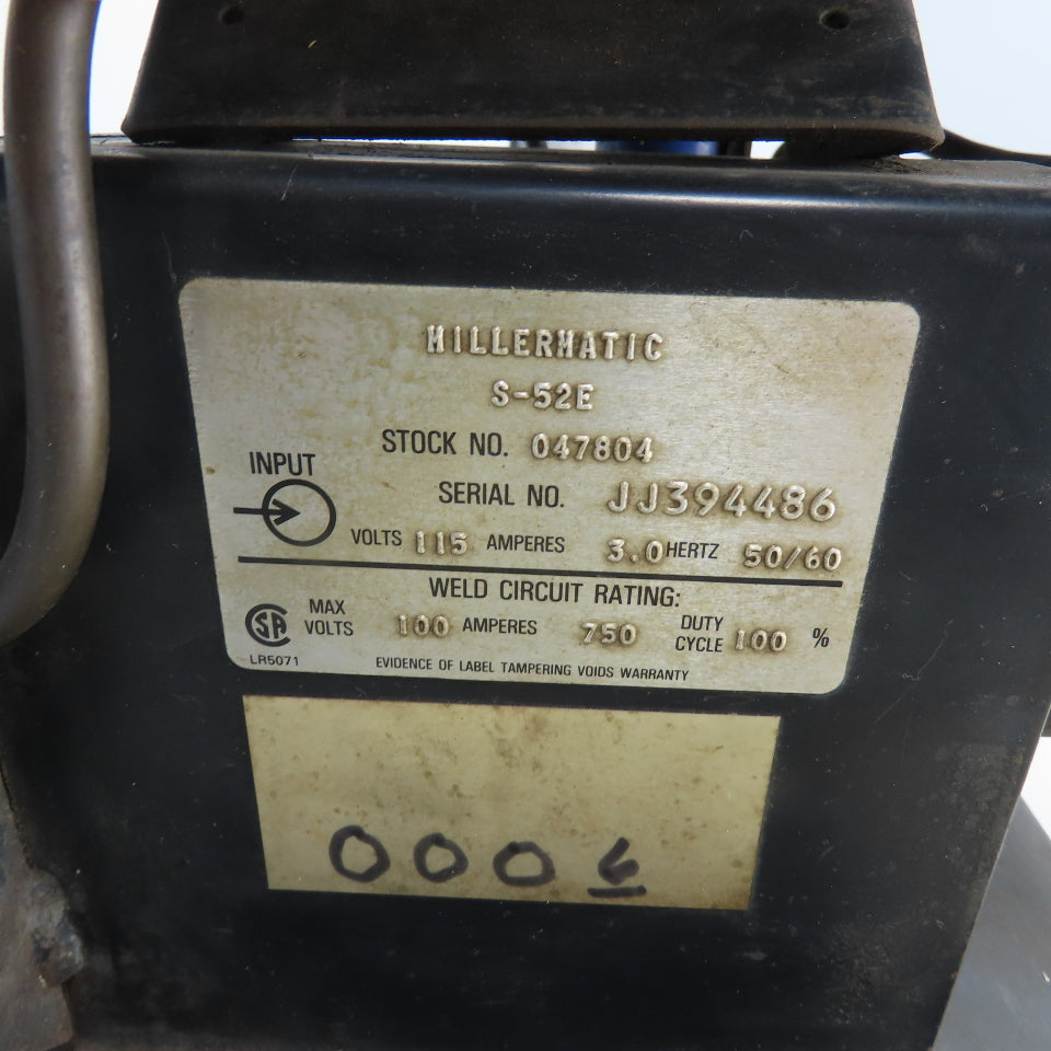 Miller S-52E Millermatic Mig Welder Wire Feeder 115V 3A Input (Parts Or Repair)