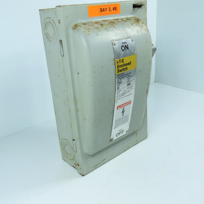 ITE F351 30A, 3-Pole Fusible Safety Disconnect Switch 600V