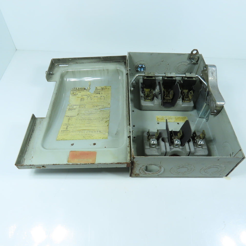 ITE F351 30A, 3-Pole Fusible Safety Disconnect Switch 600V